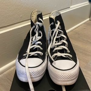 High Top Black Platform Converse